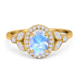 Vintage Style Oval Natural Stone Ring