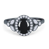 Vintage Style Oval Natural Stone Ring