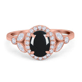 Vintage Style Oval Natural Stone Ring