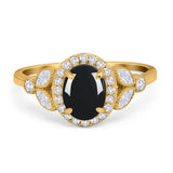 Vintage Style Oval Natural Stone Ring