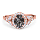 Vintage Style Oval Natural Stone Ring