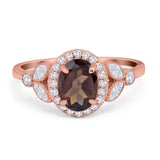 Vintage Style Oval Natural Stone Ring