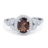 Vintage Style Oval Natural Stone Ring