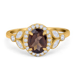 Vintage Style Oval Natural Stone Ring