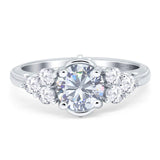Vintage Style Round Natural Stone Filigree Ring