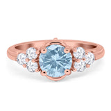 Vintage Style Round Natural Stone Filigree Ring