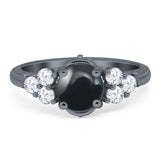 Vintage Style Round Natural Stone Filigree Ring