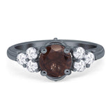 Vintage Style Round Natural Stone Filigree Ring