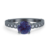 Vintage Style Round Natural Stone Ring