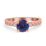 Vintage Style Round Natural Stone Ring