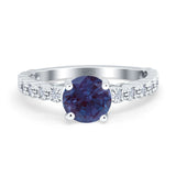 Vintage Style Round Natural Stone Ring