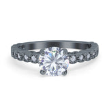 Vintage Style Round Natural Stone Ring