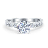 Vintage Style Round Natural Stone Ring