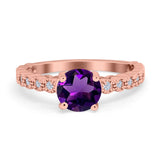 Vintage Style Round Natural Stone Ring