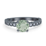 Vintage Style Round Natural Stone Ring