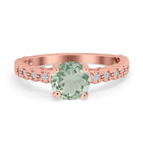 Vintage Style Round Natural Stone Ring