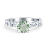 Vintage Style Round Natural Stone Ring