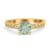 Vintage Style Round Natural Stone Ring