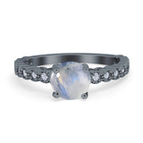 Vintage Style Round Natural Stone Ring