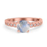 Vintage Style Round Natural Stone Ring