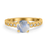 Vintage Style Round Natural Stone Ring