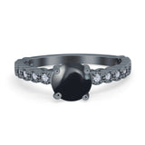 Vintage Style Round Natural Stone Ring