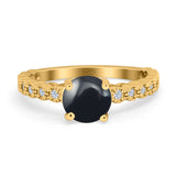 Vintage Style Round Natural Stone Ring