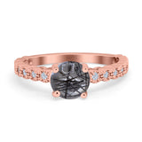 Vintage Style Round Natural Stone Ring