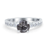 Vintage Style Round Natural Stone Ring