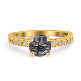 Vintage Style Round Natural Stone Ring