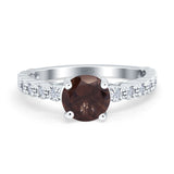 Vintage Style Round Natural Stone Ring