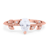 Leaf Style Pear Natural Stone Beaded Ring