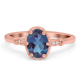 Vintage Style Oval Natural Stone Ring