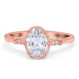 Vintage Style Oval Natural Stone Ring