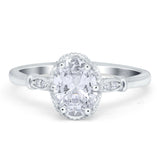 Vintage Style Oval Natural Stone Ring