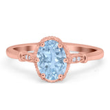 Vintage Style Oval Natural Stone Ring