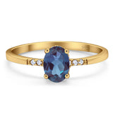 Vintage Style Oval Natural Stone Ring