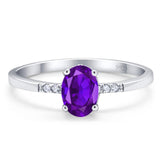 Vintage Style Oval Natural Stone Ring