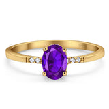 Vintage Style Oval Natural Stone Ring