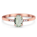 Vintage Style Oval Natural Stone Ring