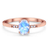 Vintage Style Oval Natural Stone Ring