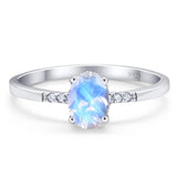 Vintage Style Oval Natural Stone Ring