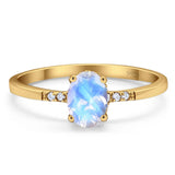 Vintage Style Oval Natural Stone Ring