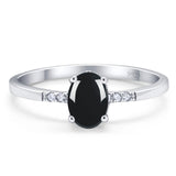 Vintage Style Oval Natural Stone Ring