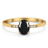 Vintage Style Oval Natural Stone Ring