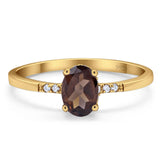 Vintage Style Oval Natural Stone Ring