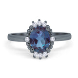 Art Deco Oval Natural Stone Beaded Ring