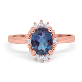 Art Deco Oval Natural Stone Beaded Ring