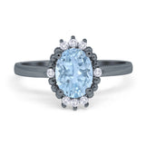 Art Deco Oval Natural Stone Beaded Ring