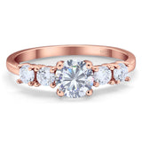 Five Stone Round Natural Stone Ring